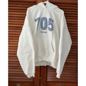 Mitch Flippo 705 Walnut White with blue Hoodie Sweatshirt Men’s Size Large